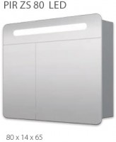INTEDOOR zrcadlová skříňka PIR ZS 80 LED - osvětlení LD, zásuvka, vypínač